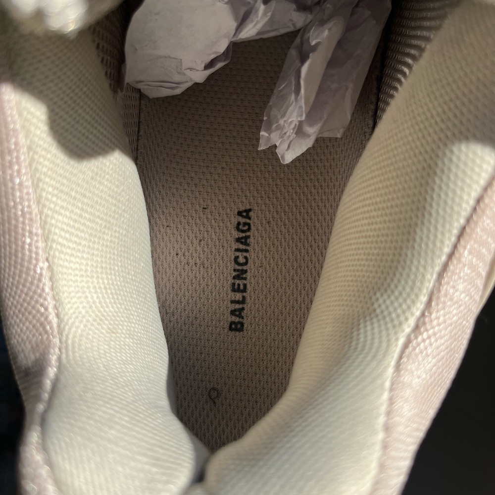 Balenciaga Cream Leather-Free Sneakers